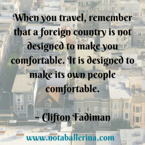 Clifton Fadiman on feeling comfortable abroad