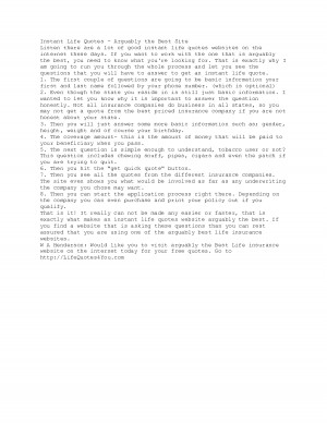 Instant Life Quotes - Arguably the Best Site