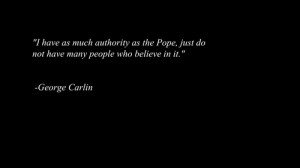 ... this image include: religion, authority, believe, carlin and george