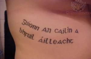 Irish Prison Tattoo On Belly