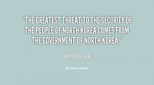 ... the people of North Korea comes from the government of North Korea