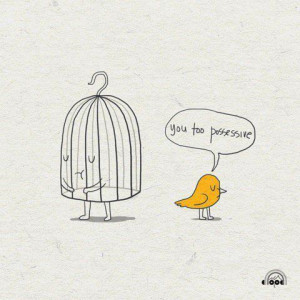 caged animal #bird #cage #feelings #drawing #sorry