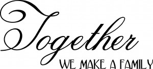 together we make a family 24 x 11 wall quotes family friends wa251 $ ...
