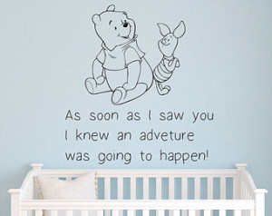... adventure was going to happen! - Wall Decals Quotes - Baby Room Decor