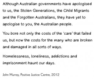 Exhibition graphic panel in black handwritten text on a white ...