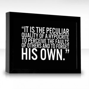 Don't be a Hypocrite...check yoself