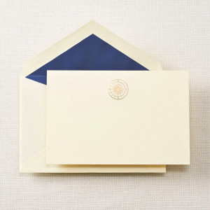 Hand Engraved Ecruwhite Compass Rose Correspondence Cards