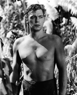 ... :Johnny Weissmuller plays Tarzan in the 1932 film Tarzan the Ape Man