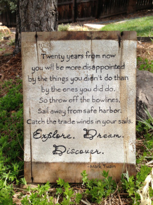 Barn Wood Sign - Hand Painted Quote - word art