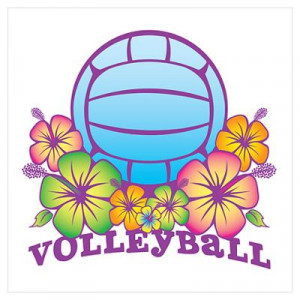 CafePress > Wall Art > Posters > Blossom Beach Volleyball Poster