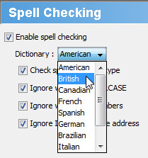 Choose a Different Dictionary in Spell Checking June 22, 2010