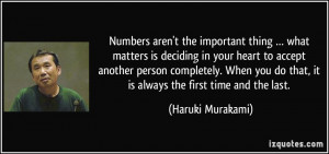 Numbers aren't the important thing … what matters is deciding in ...