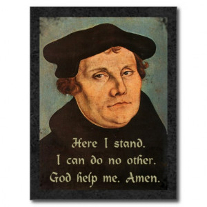 Martin Luther - Here I Stand Quotation Postcards