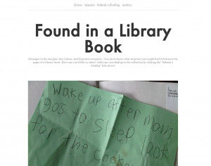 Found in a Library Book: A Tumblr of Lost Treasures