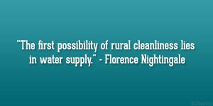 The first possibility of rural cleanliness lies in water supply ...