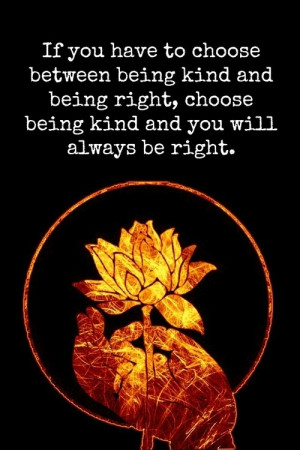 Being kind or being right