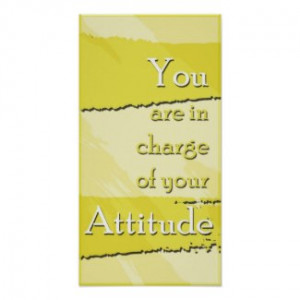 Your Attitude Motivational Poster zazzle_print
