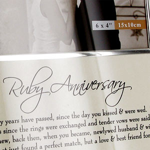 ... Wedding Gifts 40th Anniversary 40th Ruby Wedding Anniversary Verse
