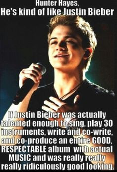 Hunter hayes funny he is like Justin at all!!!!! Lol I love hunter ...