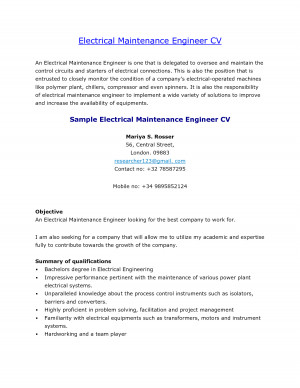 Electrical Maintenance Engineer
