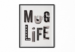 Funny kitchen quote, mug life print, kitchen art, coffee print, coffee ...