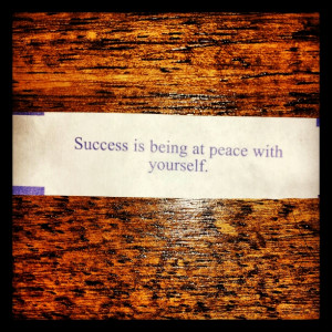 success is being at peace with yourself