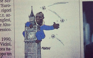 ... Shockingly Racist Cartoon Of Soccer Star Mario Balotelli As A Monkey