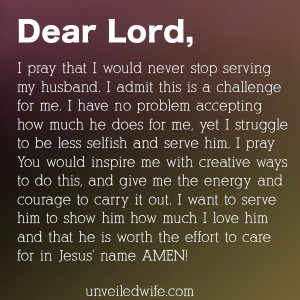 Prayer: Serving My Husband