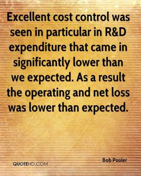 Excellent cost control was seen in particular in R&D expenditure that ...