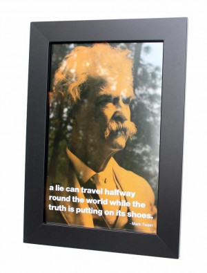 11x17 Framed Mark Twain - Quote Lie and Truth