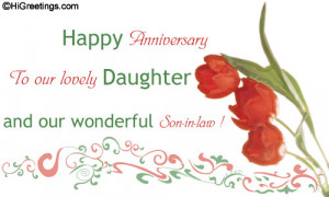 ... Anniversary » Family Wishes » To our lovely daughter and son-in-law