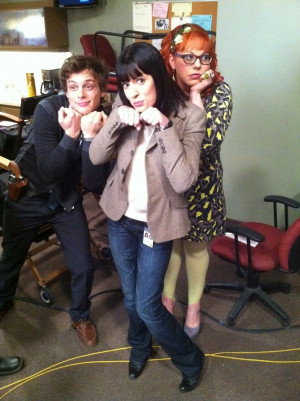 Criminal Minds Matthew , Paget and Kirsten on the set
