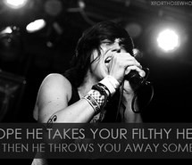 kellin quinn, quotes, song, Lyrics, black and white, sleeping with ...
