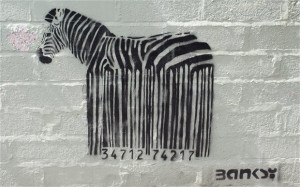 The barcode zebra graffiti which has appeared at Bournemouth Gardens ...