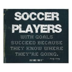 ... with Goals Succeed in Denim > Poster with motivational #soccer #quote
