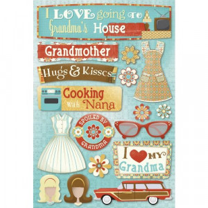 ... Acid and Lignin Free Scrapbooking Sticker Sheet, Classic Grandma