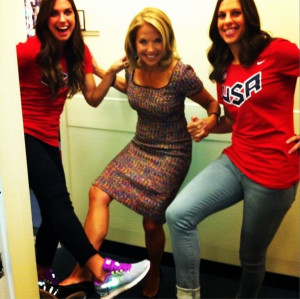 Alex Morgan and Carli Lloyd with Katie Couric. (katiecouric/Instagram ...