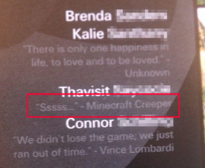funny senior yearbook quotes creeper