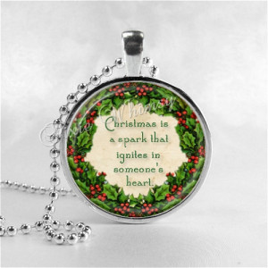 QUOTE Necklace, Christmas Necklace, Book Pendant Jewelry, Literary ...
