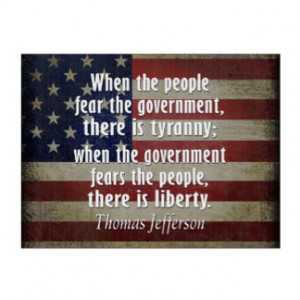 Thomas Jefferson Quote on Liberty and Tyranny Lawn Sign