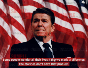 Reagan Marines Quote Poster