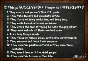 the main thing successful people do differently is that they do