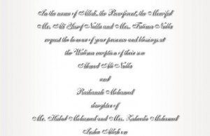 ... is often used for invitations especially wedding invitations