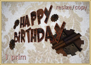 STEAMPUNK~ HAPPY BIRTHDAY ~ BANNER COPY/RESIZE contents