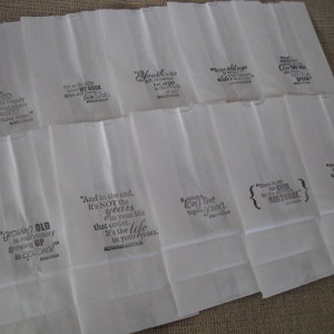 SET OF 10 Over the Hill Famous Quotes Party Bags - Item 1202