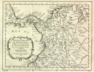 Old Railroad Map of Panama