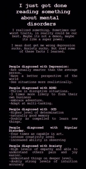 Mental disorders.
