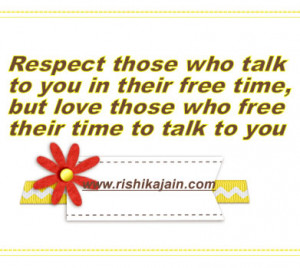 Quote of the day,Respect those who talk to you