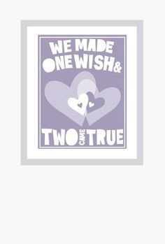 TWINS Baby Nursery Quotes about Twins Poster Fine Art Print. $18.00 ...