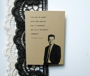 Chandler Bing quote notebook Friends Matthew Perry kraftpaper gift ...